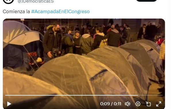 acampada en el congreso